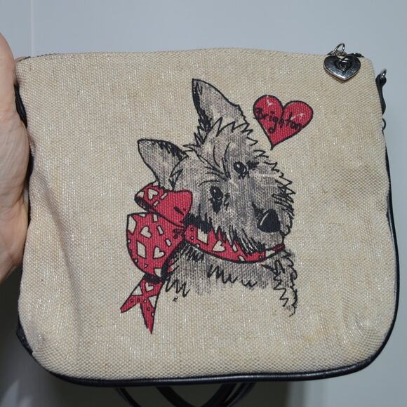 Brighton Scottie Linen Crossbody Purse - Picture 2 of 11